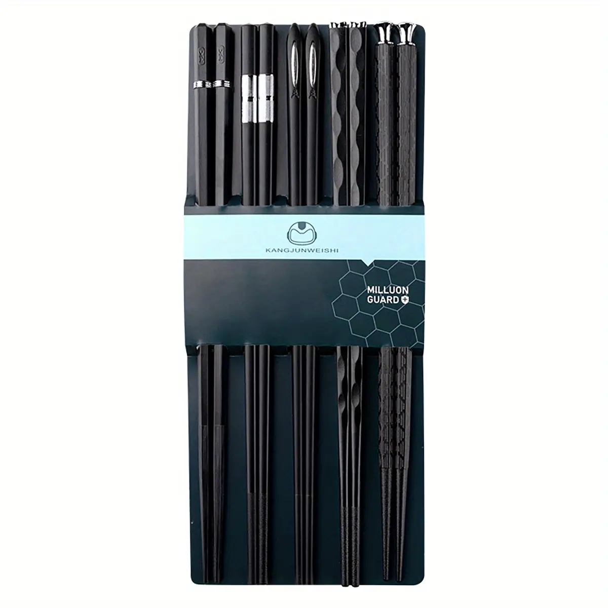 5 Pairs Reusable Metal Chopstick Sets - Elegant Tableware for Sushi And Asian Cuisine - Perfect Gift for Men And Women - Dishwasher Available