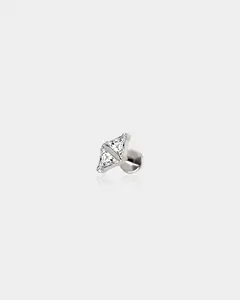 CZ Spike Internally Threaded Titanium Cartilage Stud