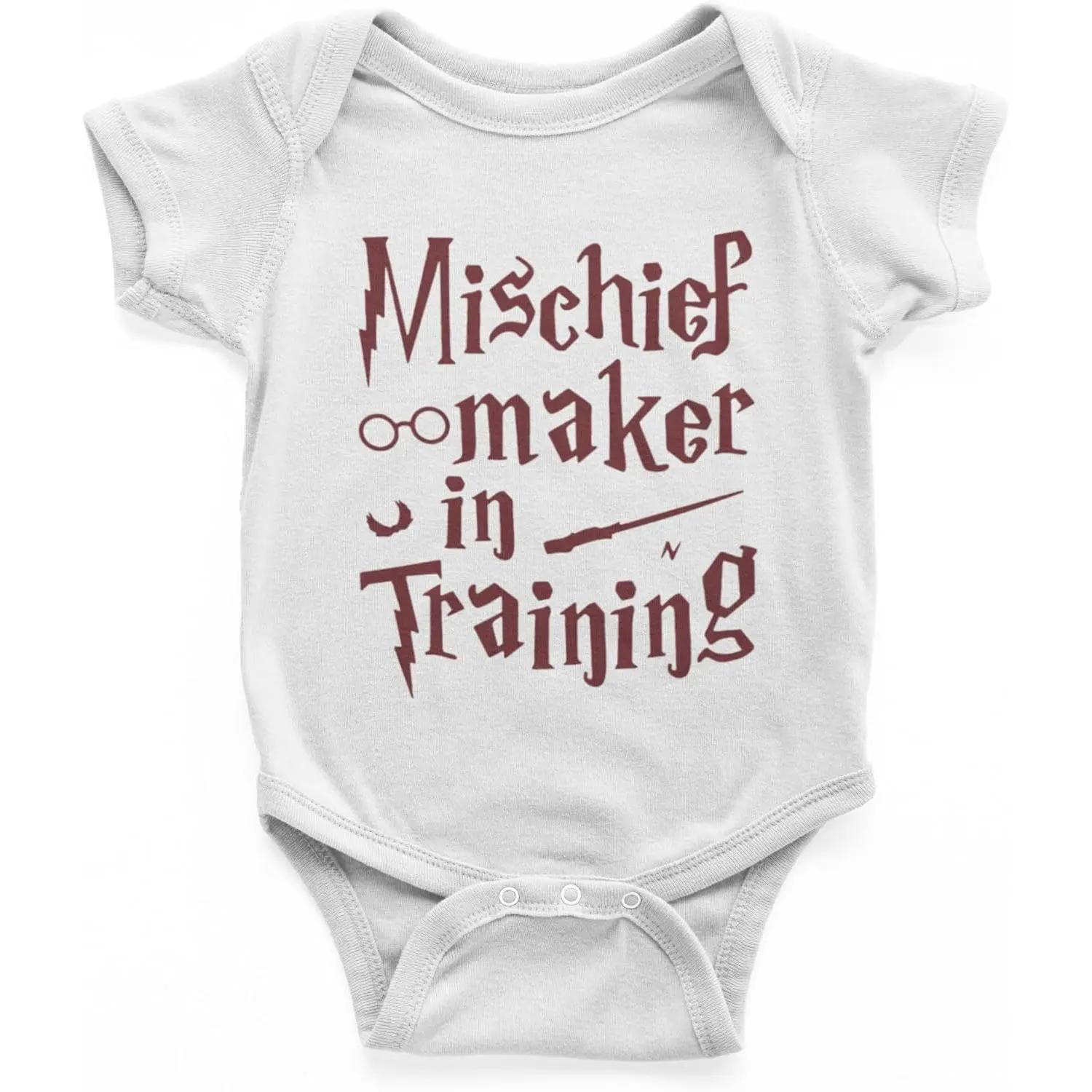 Freedomtees Mischief Maker in Training Baby Bodysuit – Funny Infant Outfit – Wizard in training Baby Gift