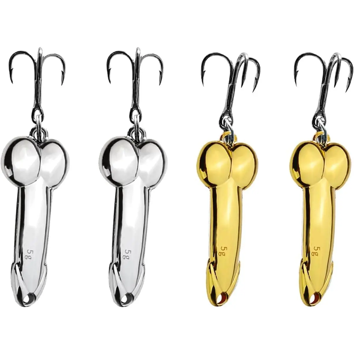 4 count Funny Fishing Lures for Freshwater and Saltwater Top Water Bass Fishing Lures Freshwater Saltwater Fishing Lures for Bass Swimbaits Bass Fishing Gear Fishing Gifts for Men Fishing Accessories