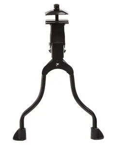 Double Leg Mountain Bike Kickstand, 13.3in Height Adjustable Bicycle Center Stand, Lightweight Aluminum Alloy Hardware Accessory for 26"-29" Mountain Road Bikes