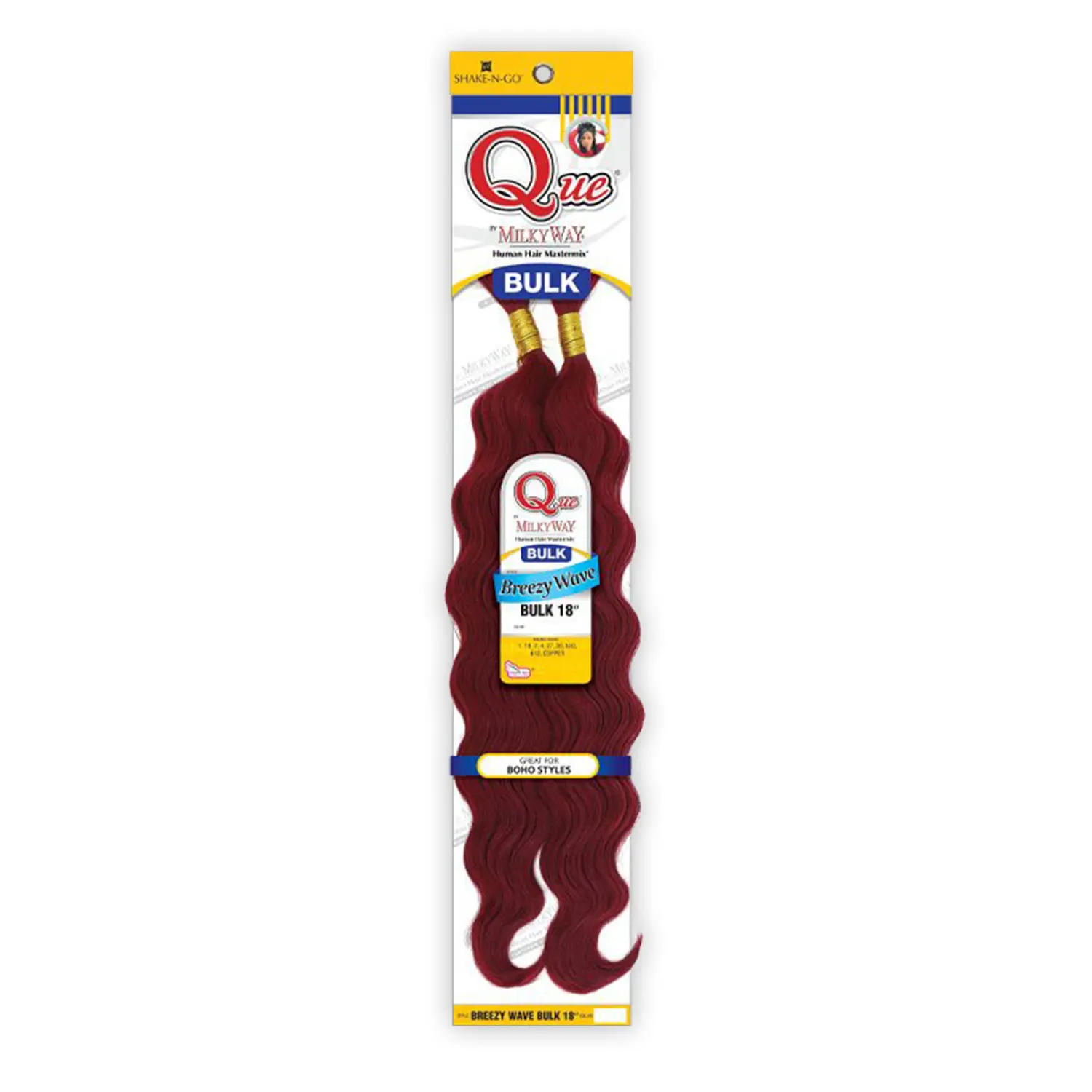Human Hair Master Mix Braids Milky Way Que Breezy Wave Bulk 18