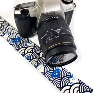 Cat Wave Camera Strap - Japanese Wave With Cats Camera Strap - Double Padded