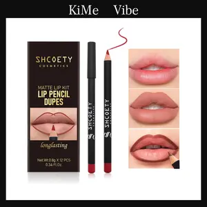 Lip Liner Set Matte Finish All-Day Wear Lip Crayon with Durable Pigment Great Mother's Day Gift for Mom Women Makeup Lovers 12pcs/Box