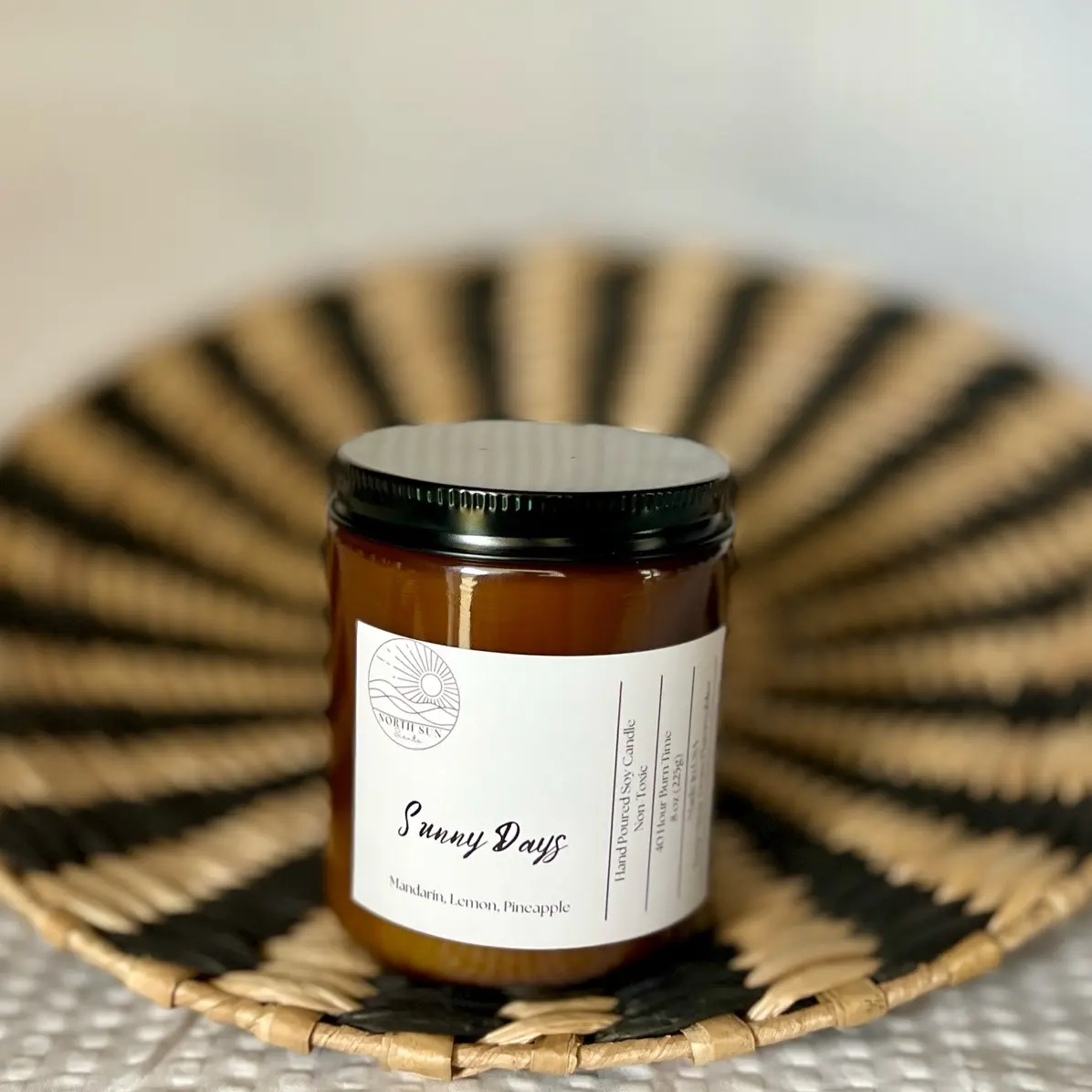 Sunny Days Candle - 8 oz Bright & Cheerful Scent | Hand-Poured Soy Wax | Uplifting Home Fragrance