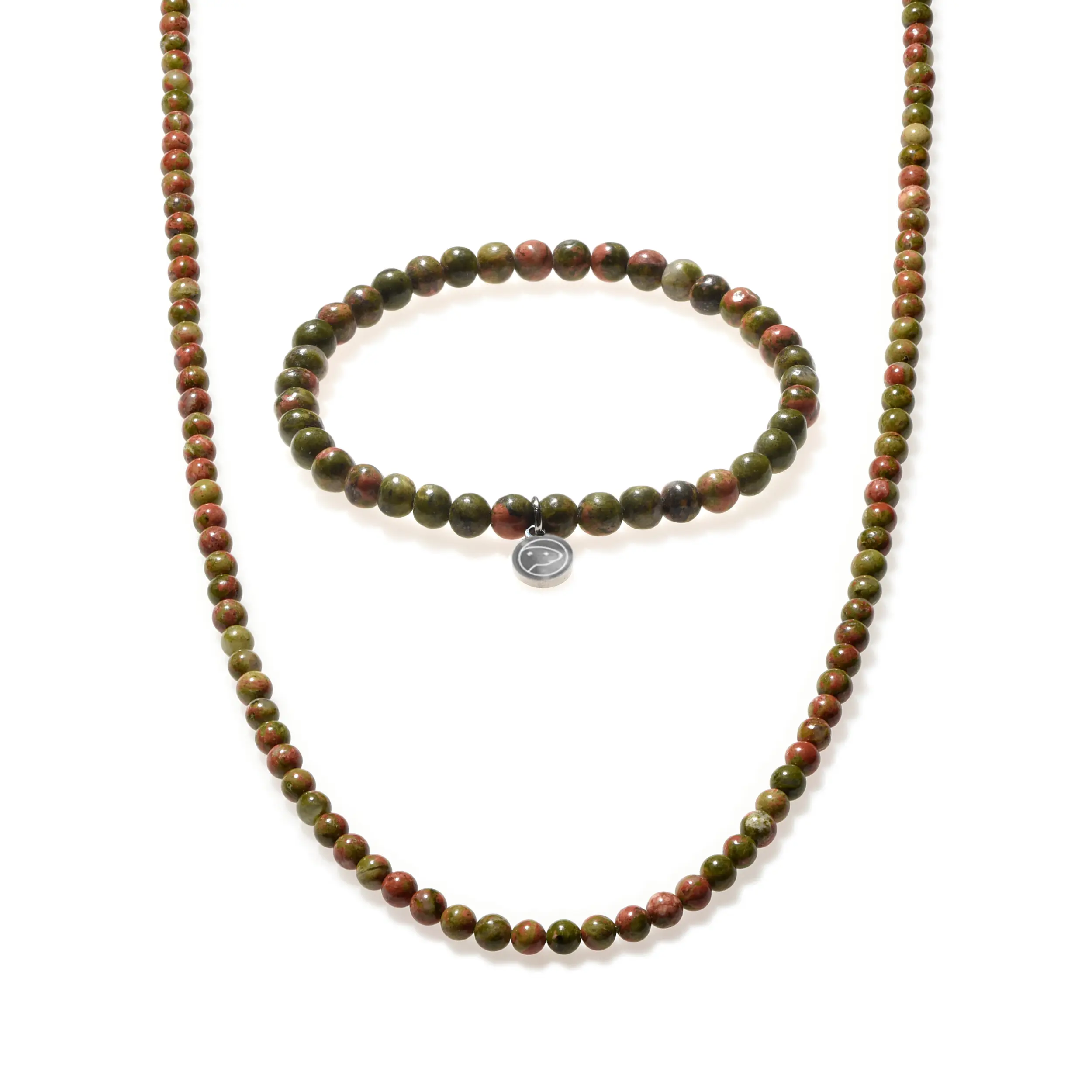 Unakite Beaded Duo Mini