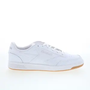 Reebok Court Advance Womens White Leather Lace Up Lifestyle Sneakers Shoes