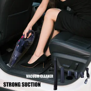 High Power Car Vacuum Cleaner with USB Charging & Light Handheld Design for Dry Wet Cleaning Pet Hair Dust Versatile Attachments