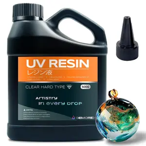 UV Resin 500g, Demorex Upgrade UV Resin Kit, Low Odor Crystal Clear UV Epoxy Resin, UV Cure Resin for Jewelry Making, Molds, DIY Craft Decoration, Bonding, Casting and Coating Fast Curing Hard Type