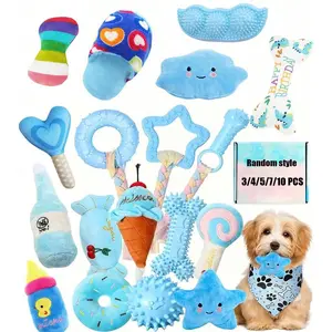 Pet Chewing Toy Set, Dog Toys for Small to Medium Dogs, Non-Toxic Durable Tpr Chew Toys, Interactive Training Toys Series