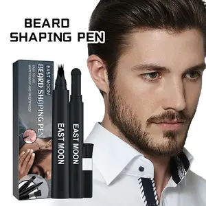No More Sparse Beard Woes! East Moon Waterproof Beard Filler Pen Set - 3 - Step Application, Flawless Look Makeup Blend Lash Extensions Nourishing