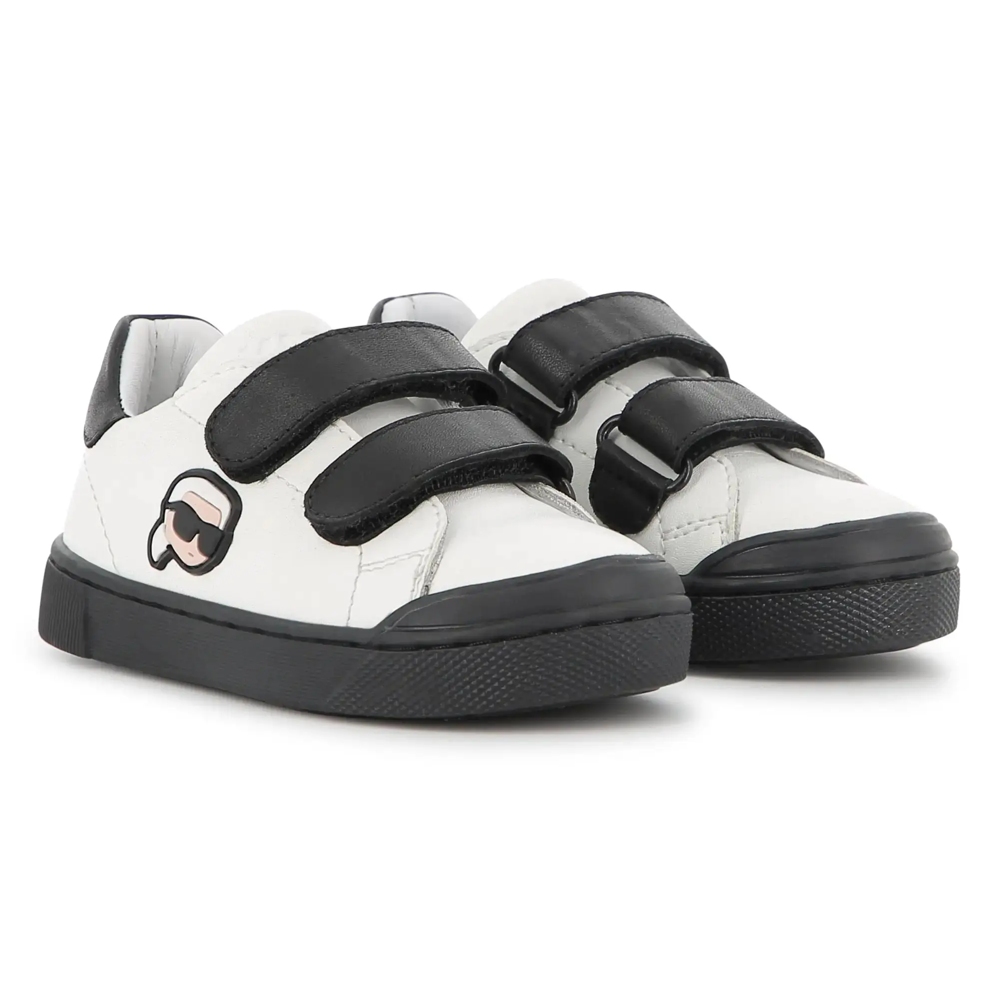 Karl Lagerfeld Black White Velcro Sneaker