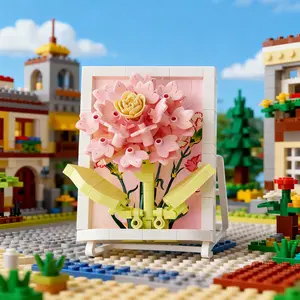 150+ Piece Photo Frame Flower Building Block Set Bricks - DIY New Year Gift for Kids and Adults, Flower Building Block Toy, Festive Blooming Bouquet Decoration and Creative Puzzle Toy (Christmas Gift, New Year Gift, Birthday Gift, Holiday Gift)