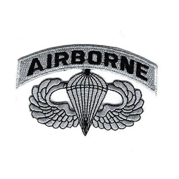 Miltacusa Airborne Jump Wings Paratrooper Hook Fastener Patch (3.5 X 2.25)