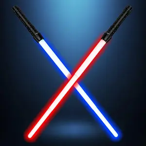 Light Up Saber with FX Sound, Light Sabers for Kids, Retractable Light Swords Gifts Set for Boys Girls Birthday, Christmas, Halloween Parties, 7 Colors LED Glow in The Dark Toy for Kids Adult BlackGift.
