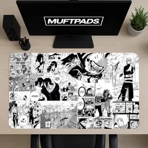 [SALE UP TO 45%] Vintage Shonen Anime Mouse Pad Ninja Manga Panel Desk Mats