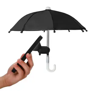 Outdoor Beach Umbrella Phone Stand with Suction Cup, Anti-Spy Phone Holder, Sun Protection Umbrella for Mobile Devices