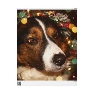 Festive Pet Wrapping Paper - Holiday Dog Design
