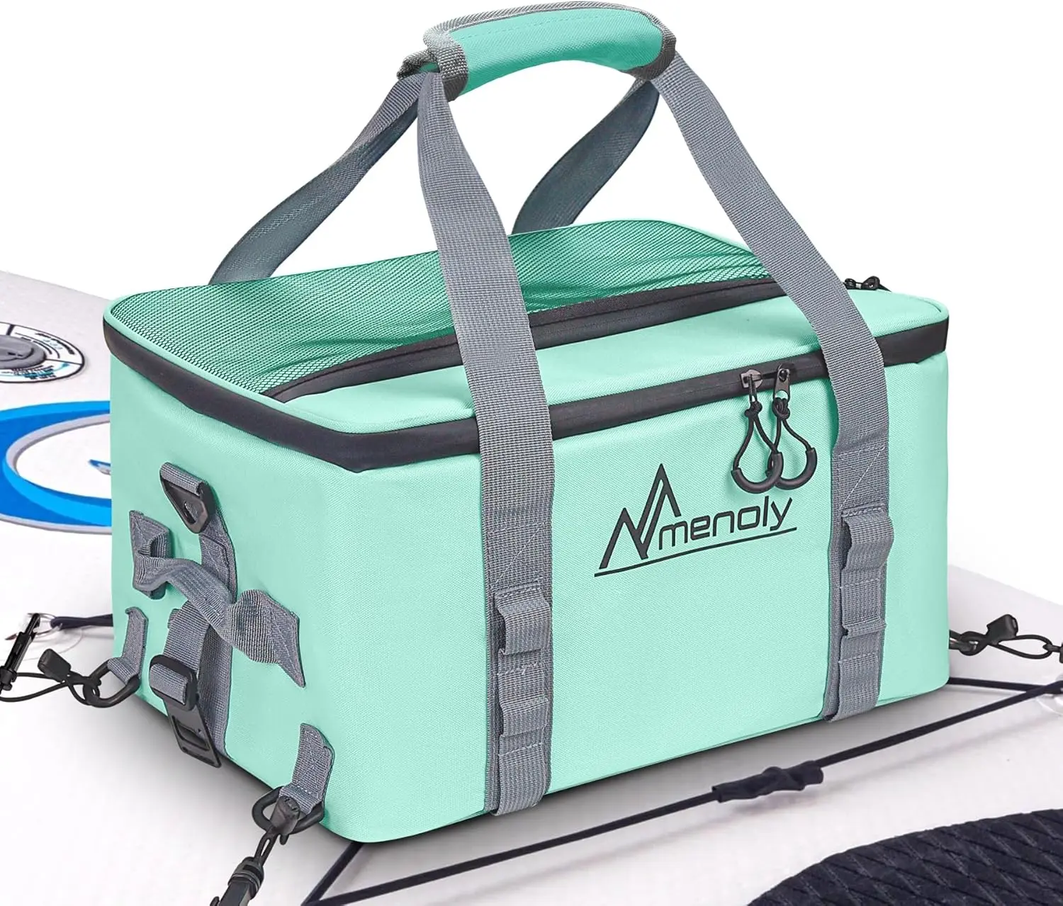 Insulated Deck Bag, 25L High-Capacity PVC Soft Cooler with Waterproof Zip, Side Straps & Bottle Opener for Kayaking & Camping, Carrying Bag Cooler