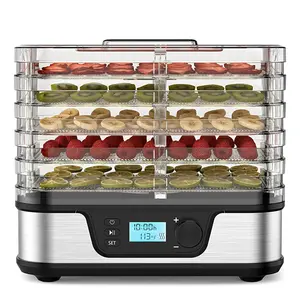 Kismile Food Dehydrator with 5 Stainless Steel & BPA-Free Trays Adjustable Temperature 72H Timer for Meats Jerky Fruits Veggies & Pet Treats