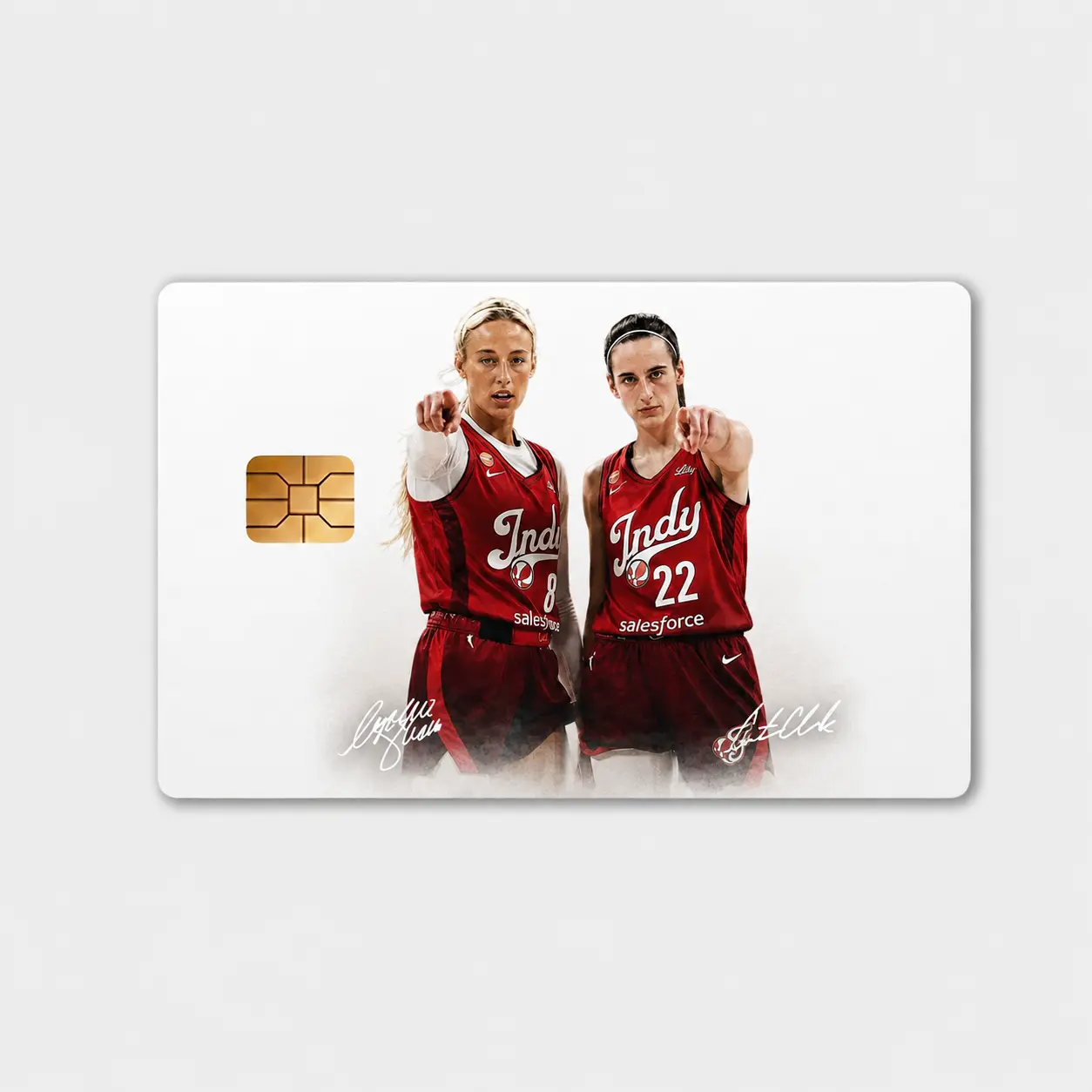 Sophie Cunningham Pointing Meme Card Skin, Caitlin Clark Vinyl Sticker