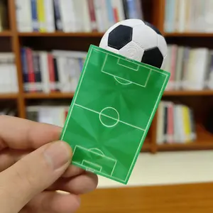 Exclusive New Arrival Football 3D Bookmark White Green Creative Cute Cartoon Reading Clip Durable Portable Multifunctional Student School Supplies Daily Learning Office Stationery Universal Book Page Marker