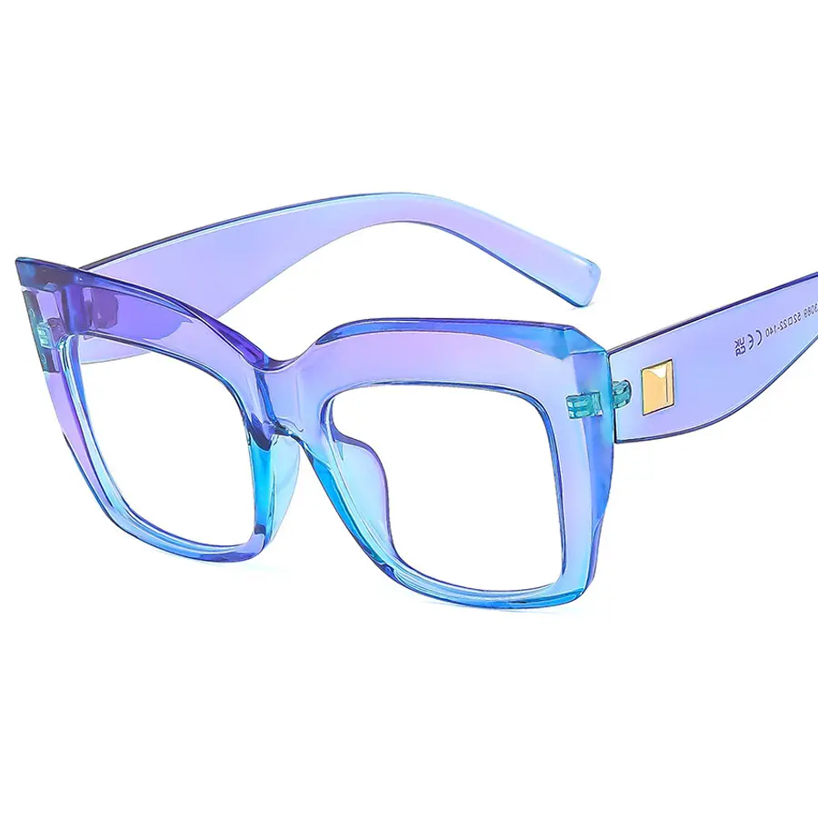 1 Pair Thick Frame Large Square Cat Eye Clear Lens Fashion Glasses, Vintage Elegant Shape Design, Suitable for Daily Commuting, Office Work, and Leisure Travel Wear, Helps Enhance Facial Contours and Features, Offering Decorative as Well as Windproof and