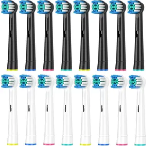 16pcs Replacement Brush Heads Replaceable Brush Heads For Braun Oral-B Electric Toothbrush Fit Advance Power/Pro Health/Triumph/3D Excel/Vitality