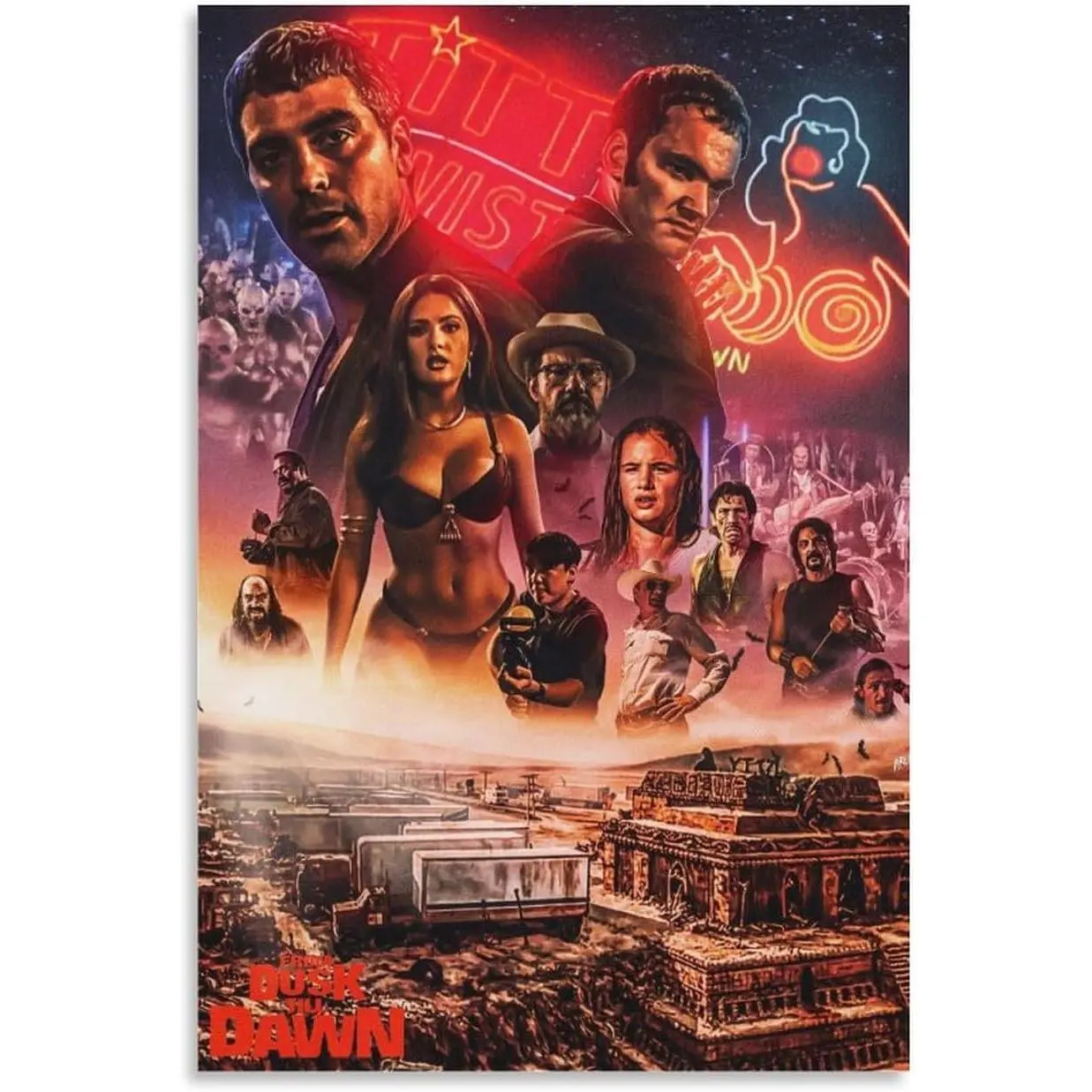 From Dusk Till Dawn Movie Poster (4) Canvas Wall Art Prints Poster Gifts Photo Picture Painting Posters Room Decor Home Decorative 24x36inch(60x90cm)