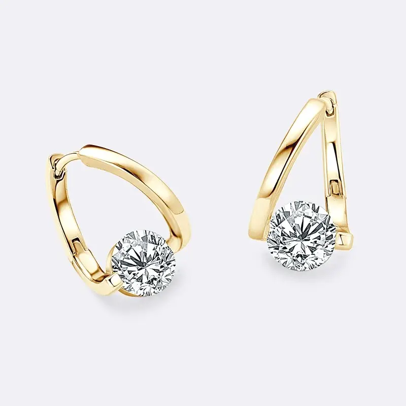 925 Solitaire Four Prong Screw Back Butterfly Back Lab-Created Moissanite Stud Earring Jewelry Perfect Birthday Christmas Gift for Men Women Wedding Set Diamond White Sparkling Genuine Brilliant Cut Stones Luxury Collection