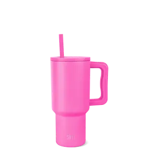 Simple Modern 30oz Trek Tumbler with Handle and Straw Lid - Vacuum Insulated Stainless Steel, Reusable, Cupholder Friendly