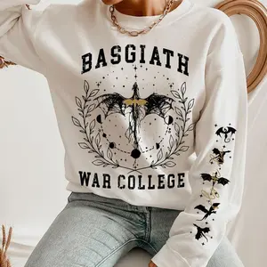 Fourth Wing Sweatshirt – Basgiath War College Crewneck, Violet Sorrengail Dragon Rider Merch, Fantasy Book Lover Gift