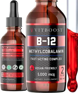 Vegan Liquid B-12 Drops 60 Servings 5000 mcg Extra Strength Raspberry Flavored Vitamin B12 Liquid Methylcobalamin Sublingual Supplement Designed to Maximize Absorption and Energy Gluten Free for Natural Vitality and Metabolic Support Wellness Drops