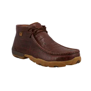 Twisted X Men's Ginger Brown Caiman Print Chukka Driving Mocs MDM0103