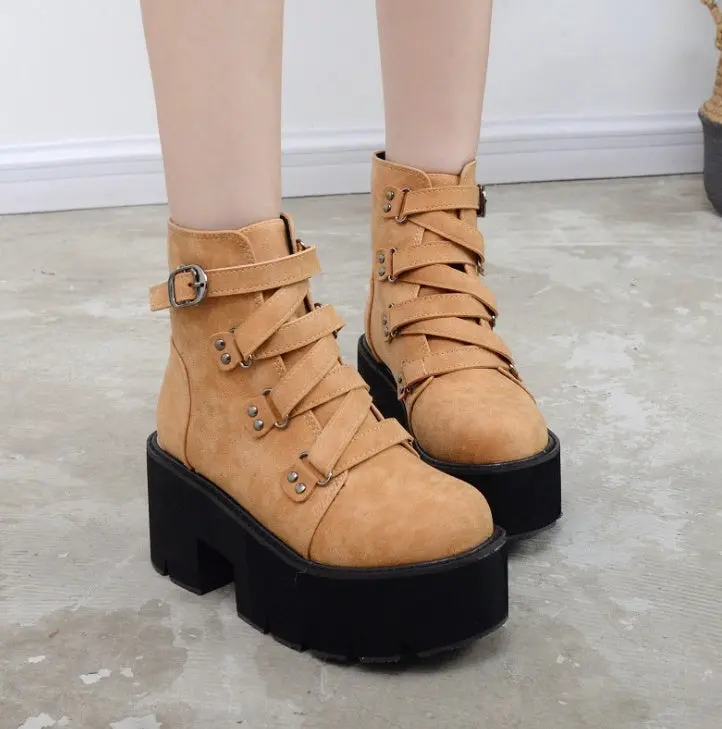 Luxe Platform Combat Ankle Boots