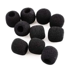 Mini Microphone Foam Covers 10pcs Mic Protector Replacement Headset Windshield Sponge Cover for Handheld Voice Changer Smart Assistant with ENC Wireless Trucker Bluetooth Quran Speaker LED Light Frame Auto Clicker Magnetic Indoor HD TV Antenna