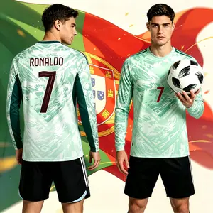 2026 Portugal Home And Away 7# Cristiano Ronaldo Short And Long Sleeve Soccer Jersey Fans Version Breathable