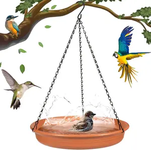 Hanging Bird Bath Hanging Bird-Feeder -  Garden BirdBath Tray  Feeder Plate Water Bowl or Water Bowl for Outdoors Garden Patio Decoration