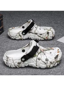 New Hole Design Summer Outdoor Thick Sole Two-Wear Sandals Beach Shoes Lightweight Breathable Slippers Footwear