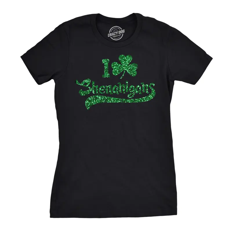 funny st patricks women glittery top - TikTok Shop