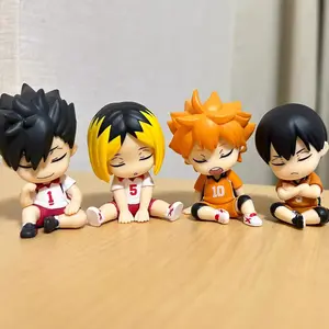 Haikyu Shoulder Lean Fig Blind Box Toy Kageyama Tobio Kozume Kenma Action Figures Model Toy Cute Doll Ornament Kids Gifts