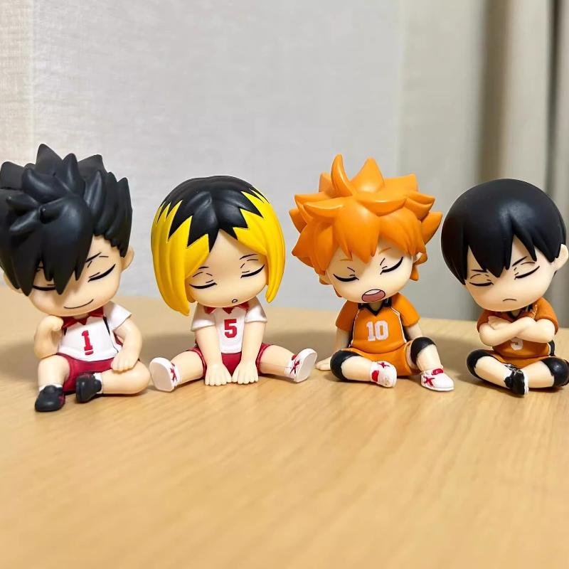 Haikyu Shoulder Lean Fig Blind Box Toy Kageyama Tobio Kozume Kenma Action Figures Model Toy Cute Doll Ornament Kids Gifts