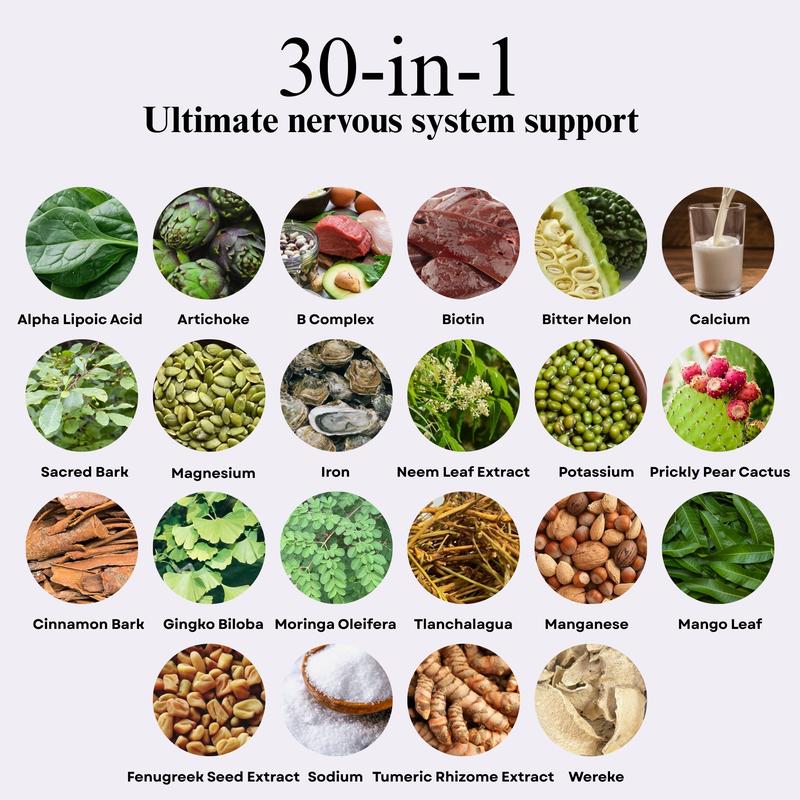 Zen Life Organic Diabetic Neuropathy Supplement 60 Capsules with Alpha Lipoic Acid & B Vitamins for Improved Nerve Function & Blood Sugar Balance Made in USA Healthcare