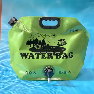 Large 8L Collapsible Water Bag Durable Collapsible Water Bag 8L Reusable & Space-Efficient Water Container Reusable 8L Foldable Water Bag Eco-Friendly Water Storage