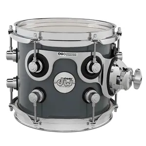DW Design Series Maple Suspended Tom, 7x8, Steel Gray Lacquer w/Chrome Hardware (DDLG0708STSG)