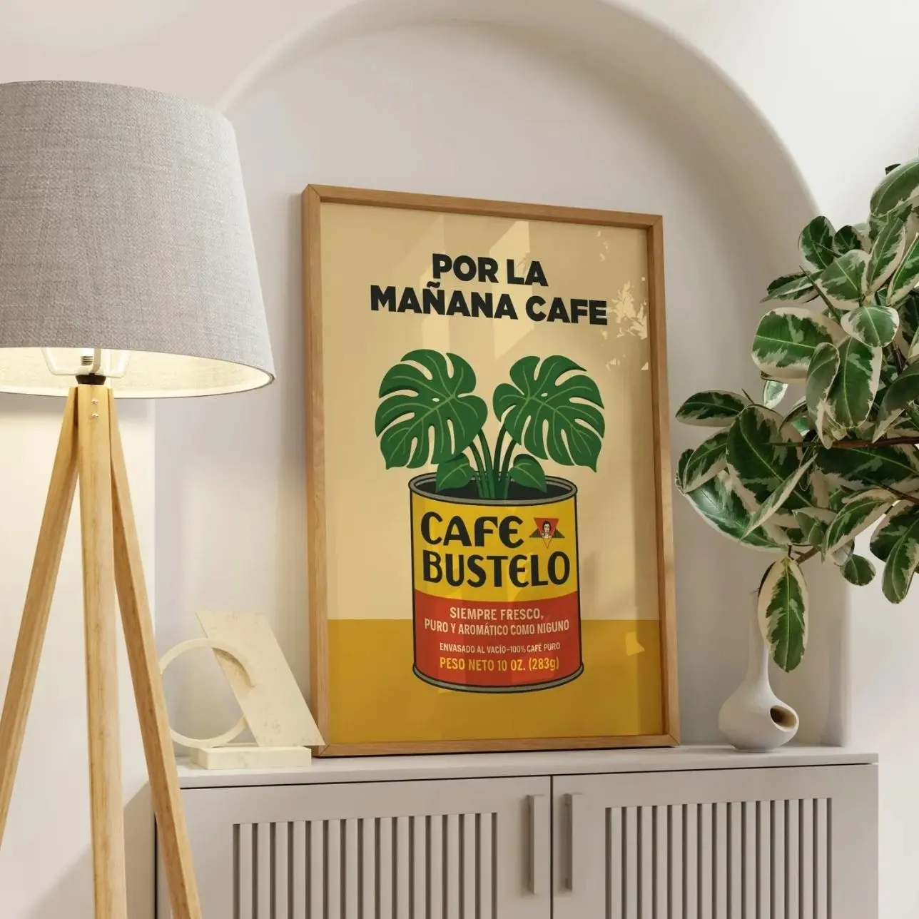 Spanish Coffee Art Print, Vintage Cafe Wall Decor, Retro Kitchen Poster W