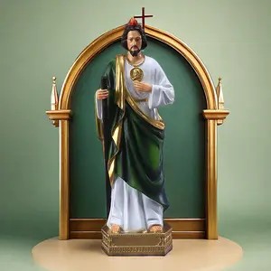 8 Inch St. Jude Statue, Religious Resin St. Jude Statue, Religious Colorful Gift St. Jude Tadeo Statue, Suitable for Religion and Worshippers Praying at Home, Collection of Decorative Statues (8.5 Inch), Christmas Gift, Black Friday