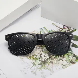 3PCS Rivet Pinhole Glasses Multi-Hole Eye Glasses Fashion Casual Daily Eyewear
