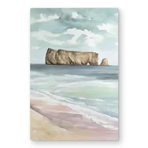 Begin Home Decor C1MP2030HCT499 20 x 30 in. Rocher Perc - Marine Turquoise Metal Print Wall Art for Home Decor