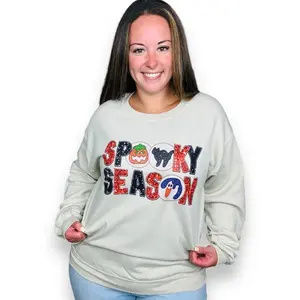 Stitched Smile - "Glitter Halloween Cookies" Crewneck/Hoodie- MULTIPLE COLORS!